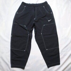 NIKE womens PANTS nylon WORKOUT quick dry CAPRI running ATHLETIC high waist SIZE